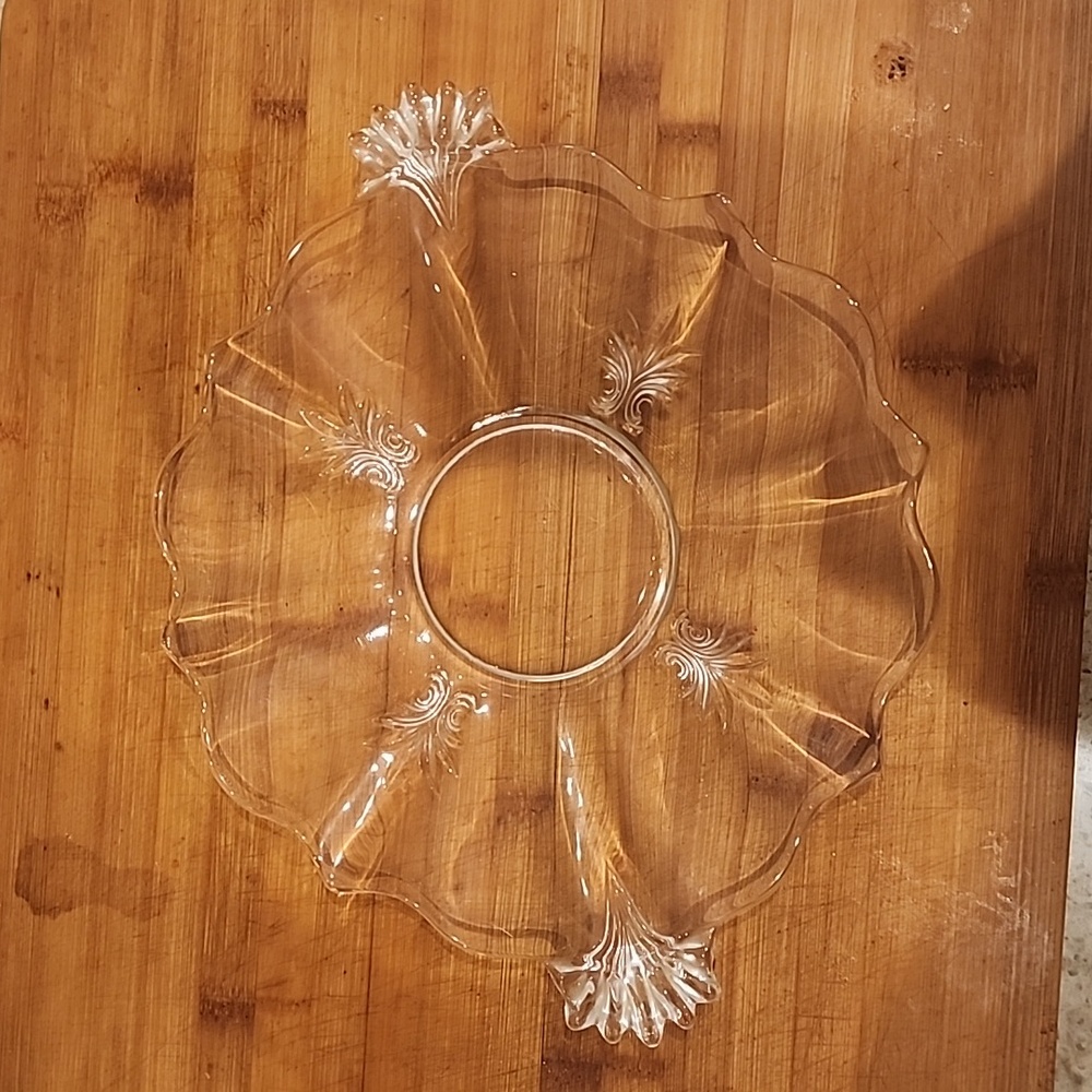 Elegant Depression Glass Platter***